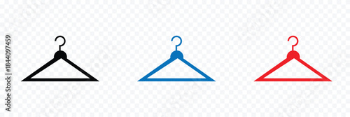 Clothes hanger icon symbol collection on white background. Vector Illustration .EPS 10 .