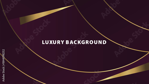 Waves Luxury Purple Background with Glowing Golden Lines, Neon Light Effects, and Elegant Premium Design