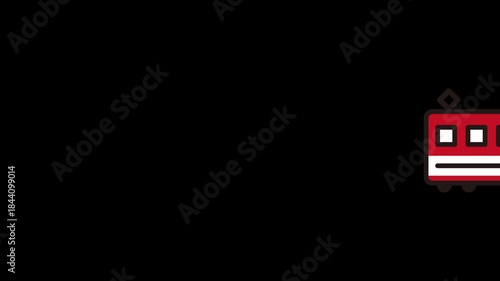 電車が走るアニメーション