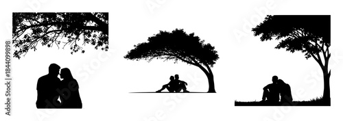 Silhouetted Trees and Romantic Moments