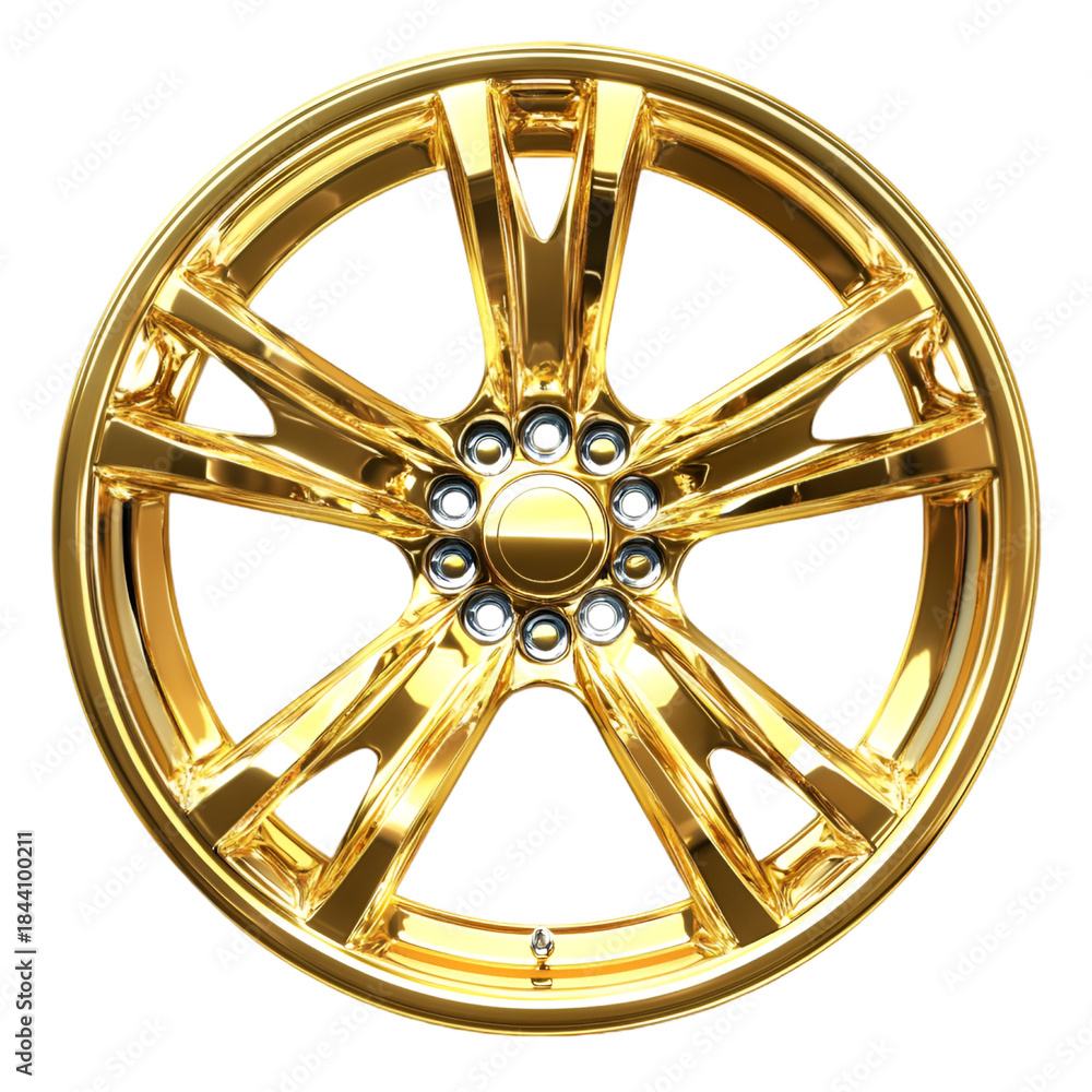 Obraz premium gold wheel with a wheel