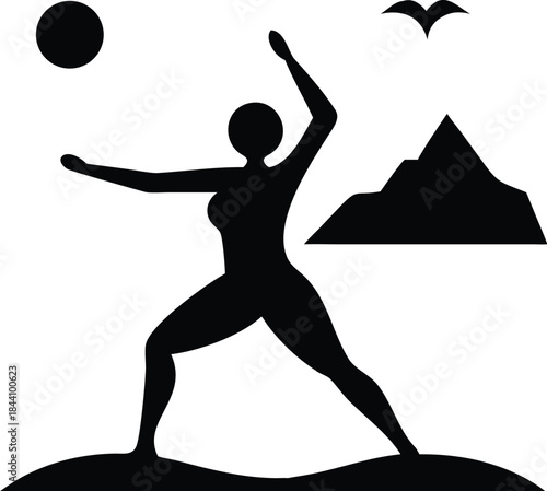 tennis player silhouette