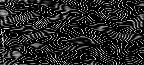 Abstract Topographic Map Contour Lines Vector Illustration Design Featuring Flowing Terrain Patterns, Elevation Curves, and Minimal Geographic Line Art.
