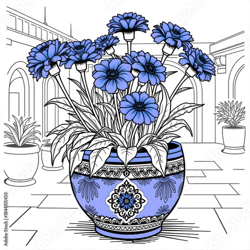 Beautiful yellow and pink flower bouquet in a glass vase is a perfect decoration for a summer gift.