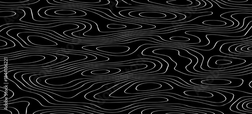 Abstract Topographic Map Contour Lines Vector Illustration Design Featuring Flowing Terrain Patterns, Elevation Curves, and Minimal Geographic Line Art.