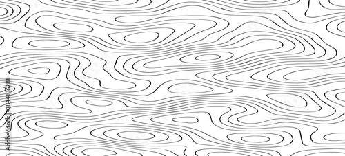Abstract Topographic Map Contour Lines Vector Illustration Design Featuring Flowing Terrain Patterns, Elevation Curves, and Minimal Geographic Line Art.
