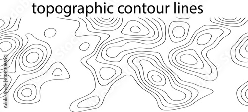 Abstract Topographic Map Contour Lines Vector Illustration Design Featuring Flowing Terrain Patterns, Elevation Curves, and Minimal Geographic Line Art.