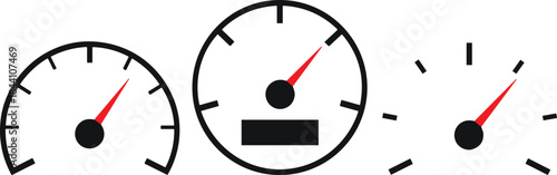 Speedometer Mph Readings with Modern Speed Meter Icon and Black Speedometer Showing Miles per Hour with Blank Speedometer
