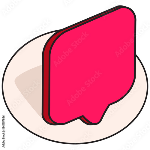 Clean sale chat bubble icon for promo design