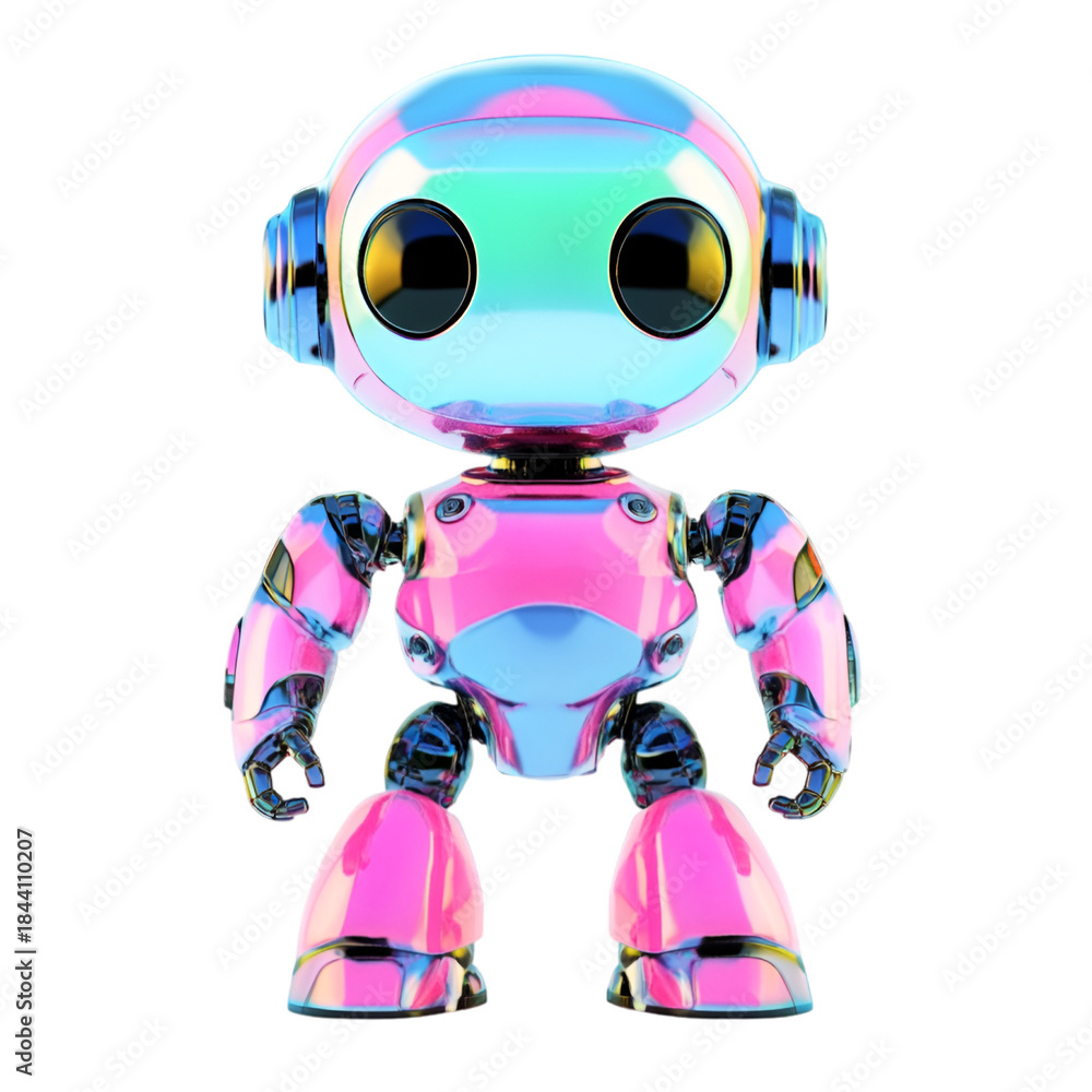 Naklejka premium blue screen robot android