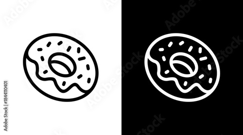 Donut With Icon Set Design
