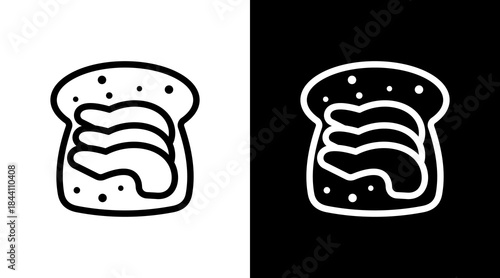 Avocado Toast With Icon Set Design
