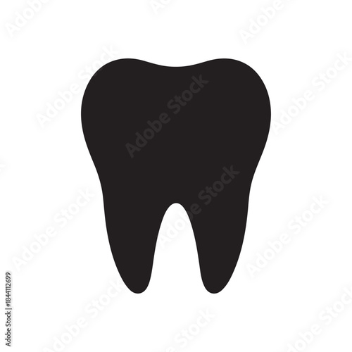 Tooth vector icon on white back ground