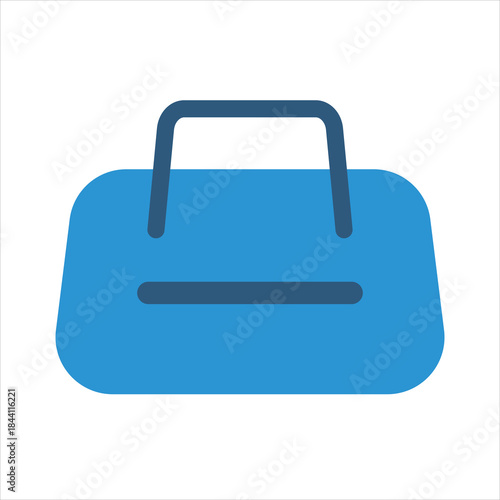 Flat Gym Bag Icon for Fitness Equipment and Sports Gear