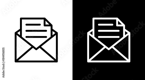 Email With Icon Set Design
