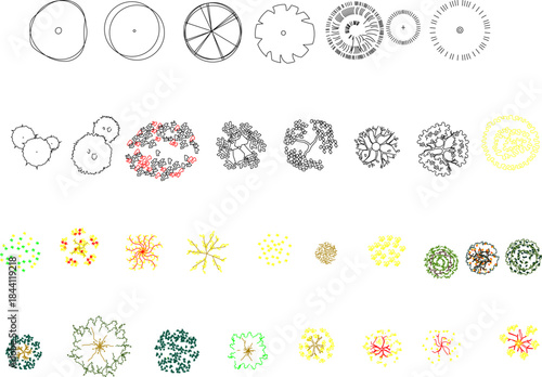 vector sketch illustration silhouette design image icon logo symbol plant for floor plan making 