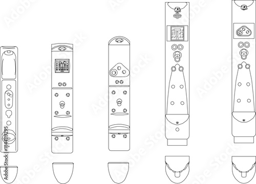 vector sketch illustration silhouette design image of modern automatic door panel system