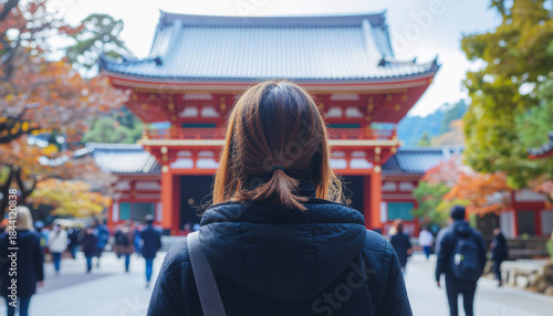Foreign Tourists Experiencing Traditional Temples — Cultural Learning and Architecture