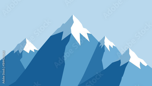 Mountain peaks panorama: A geometric arrangement depicts a majestic mountain range, its peaks reaching skyward, evoking the raw beauty and grandeur of nature.