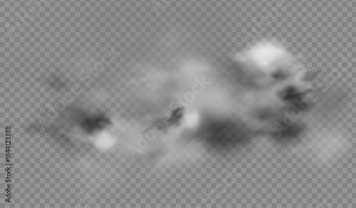 Realistic Smoke Cloud on Transparent Background – Vector Overlay