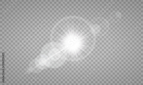 Vector transparent sunlight special lens flare light effect. PNG. Vector illustration