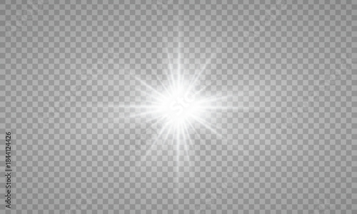 sunlight special lens flare light effect. PNG. Vector illustration transparent 