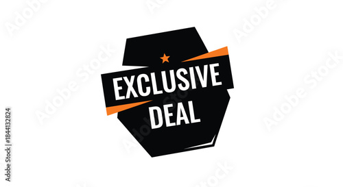 Exclusive Deal Sticker on White Background