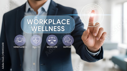 Workplace Wellness Concept with Icons