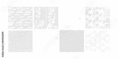 Abstract gray textures arranged in a grid pattern with varying surface details
