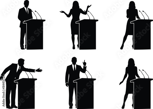 Failing Businessman Silhouette Falling Down with Crashing Briefcase and Dollar Sign, Economic Crisis, re Vector