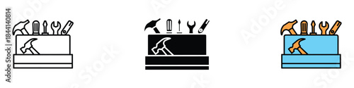 Toolbox icon vector. construction, repair, maintenance symbol. vector illustration.