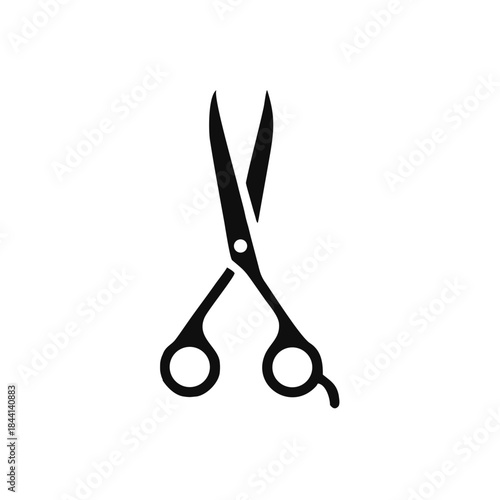 Scissors icon in flat style. open scissor sign symbol isolated on white background, cut business concept. vector illustration