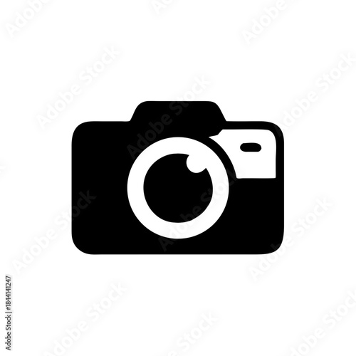 Photo camera icon in flat style. camera vector illustration isolated on white background.photography business concept