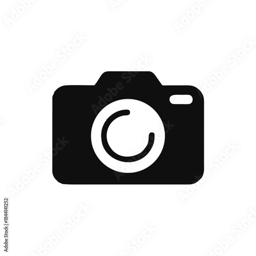Photo camera icon in flat style. camera vector illustration isolated on white background.photography business concept
