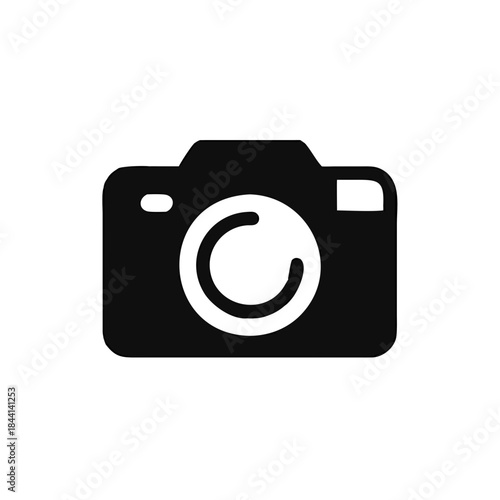 Photo camera icon in flat style. camera vector illustration isolated on white background.photography business concept