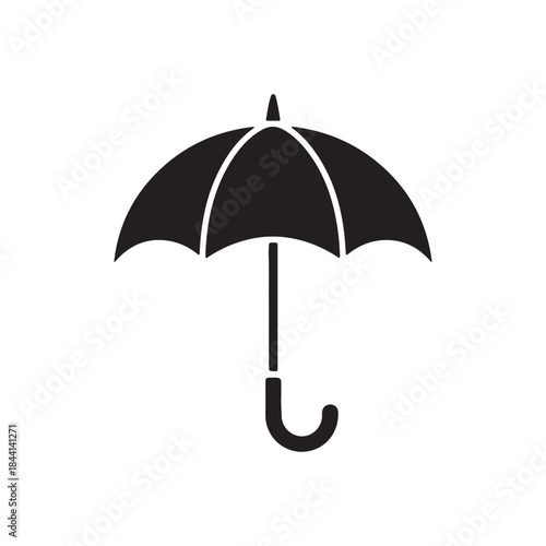Umbrella vector icon on white background.