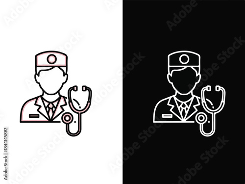 Healthcare Hero: An emblem of a dedicated doctor, the figure stands resolute. Adorned with a stethoscope. The image embodies the spirit of medical excellence.