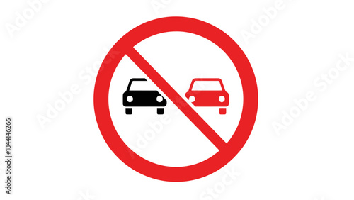 Vector illustration of a red circle forbidden warning sign set featuring no parking, no smoking, and do not enter icons to symbolise traffic road safety and prohibited car or cigarette ban