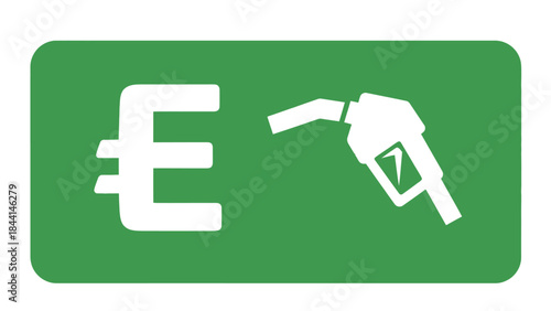 A green gas pump icon serves as a 3d vector illustration and eco energy symbol for business design, representing a recycle concept through an ecology sign