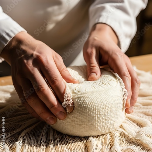 Wallpaper Mural Crafting artisanal cheese by hand, a testament to culinary tradition Torontodigital.ca