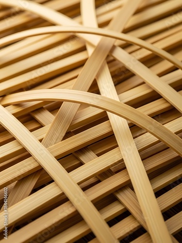 Wallpaper Mural Delicate Intersection, Woven Bamboo Texture Showcasing Craftsmanship Torontodigital.ca