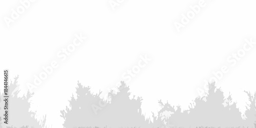 Silhouetted trees against a bright white sky creating a minimalist landscape