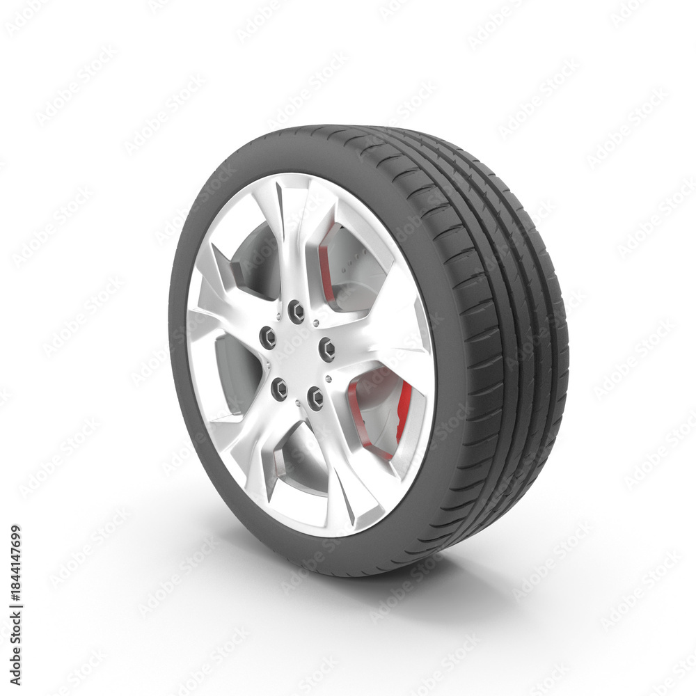 Obraz premium Car tire with rim