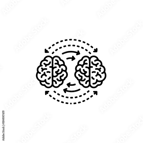 graphic depicting two separate brain hemispheres being reconnected by dotted lines or small arrows. This symbolizes the remarkable concept of neuroplasticity—the brain's ability to rewire