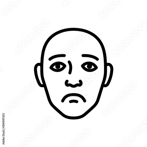 Simple black and white human face silhouette showing one side drooping, with a lowered eye or mouth corner. This image visually represents the crucial "F" in the FAST acronym