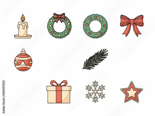 Holiday Cheer Essentials: Delightful collection of Christmas ornaments, each one a symbol of joy and festive celebration, designed to bring warmth and cheer to the holiday season.