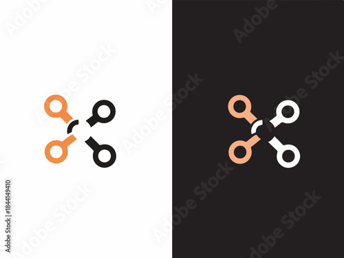 Drone Logo Design: A modern and sleek drone logo design, featuring a minimalist aesthetic and versatile appearance on light and dark backgrounds. It's a great choice for technology companies. 