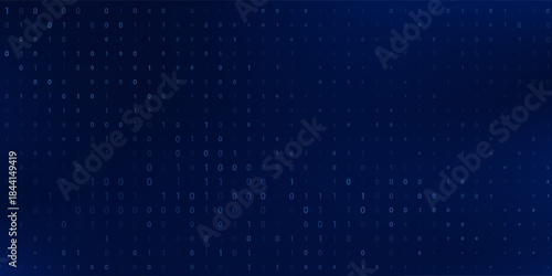 Abstract Matrix Technology Background. Binary Computer Code. Programming, Coding, Hacker Concept. Binary Numbers 0 and 1 Flying