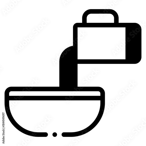 A simple vector icon of a pour-over coffee maker.