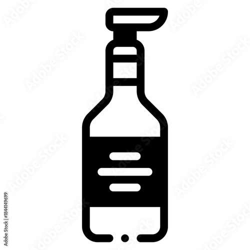 Simple vector illustration of a syrup pump nozzle.